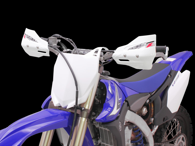 New Zeta Armour Guard XC Handguards With Flasher Motocross Enduro White 
